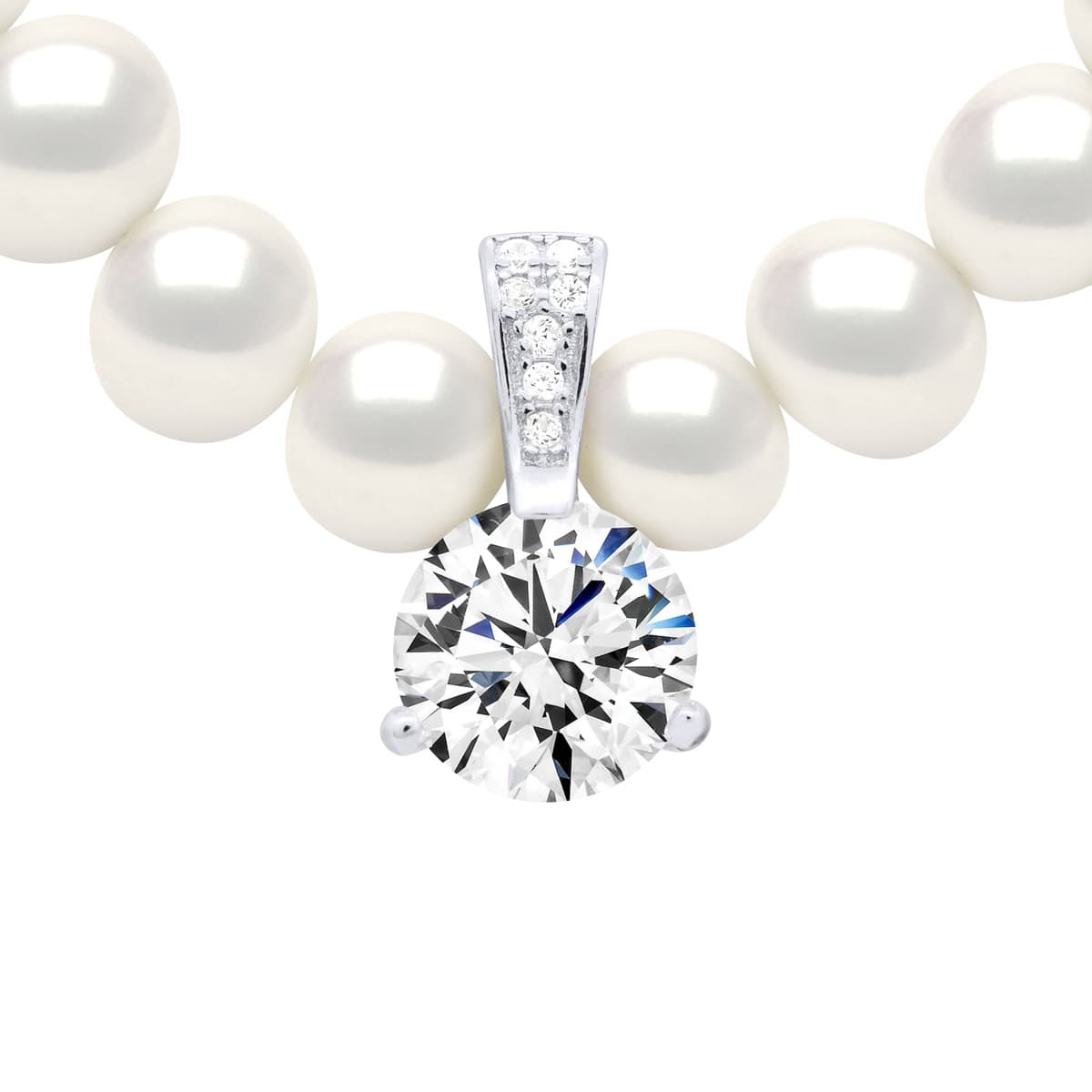 Collier Véritables Perles de Culture d'Eau Douce Rondes 6-7 mm — Argent 925 Millièmes — 42 cm 1