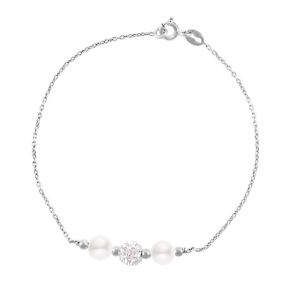 Bracelet Véritables Perles de Culture d'Eau Douce Rondes 6-7 mm — Argent 925 Millièmes — 18 cm 1