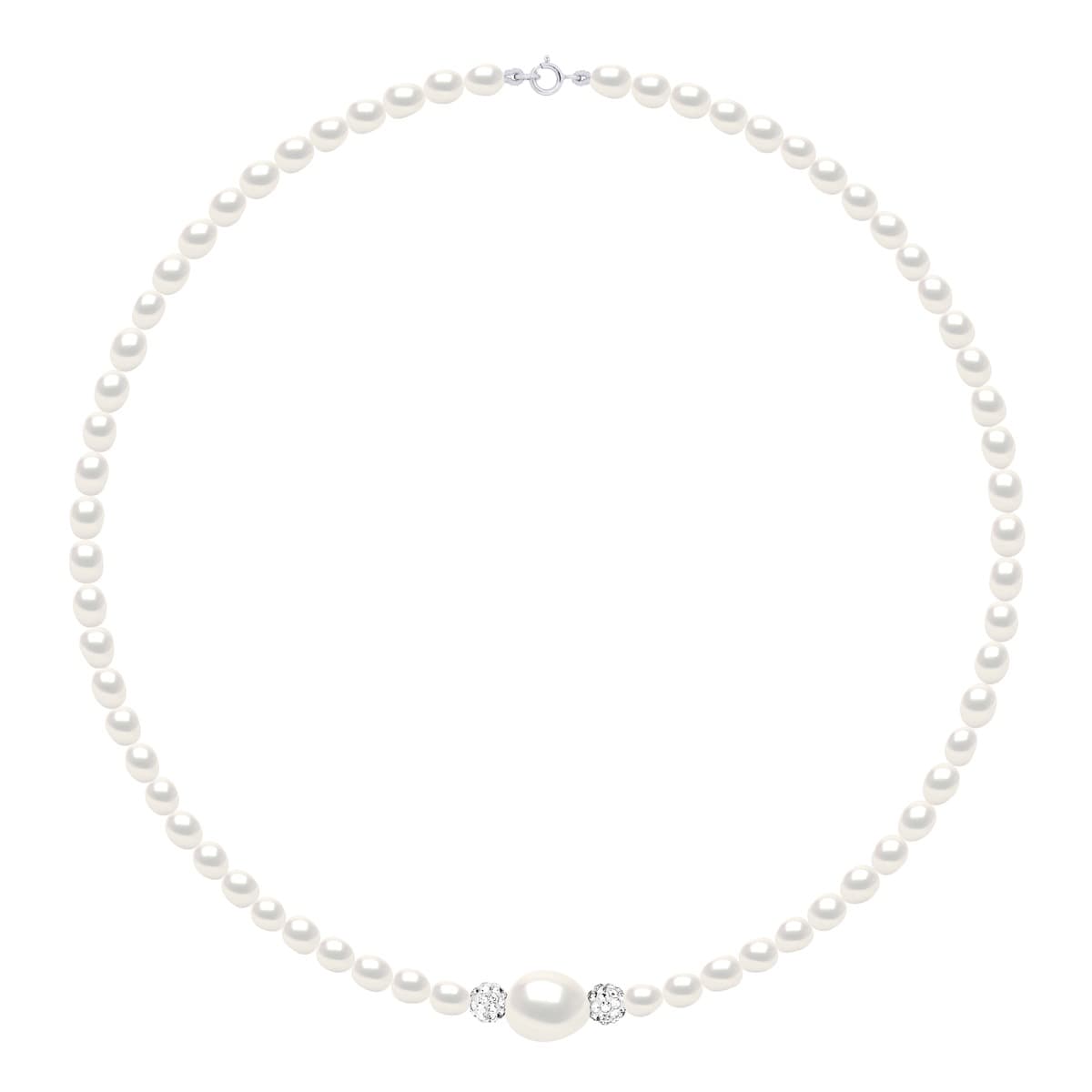 Collier Perles de Culture d'Eau Douce Baroques 11-12 mm — Argent 925 Millièmes Rhodié — 42 cm 1