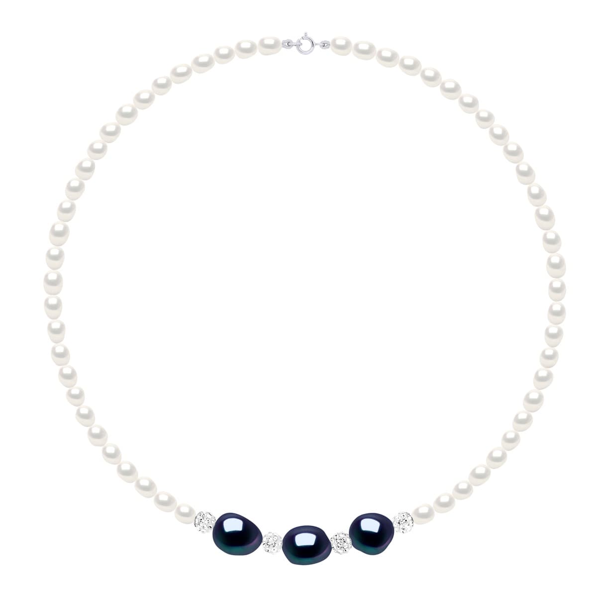 Collier Perles de Culture d'Eau Douce Baroques 11-12 mm — Argent 925 Millièmes Rhodié — 42 cm 1