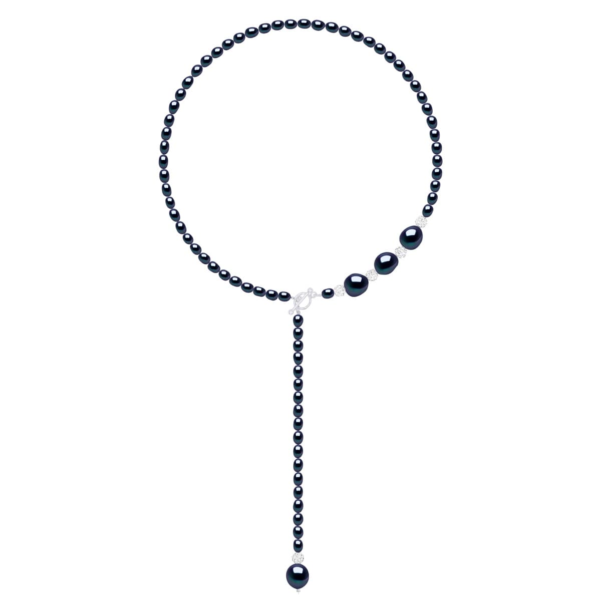 Collier Perles de Culture d'Eau Douce Baroques 11-12 mm — Argent 925 Millièmes Rhodié — 42 cm 1