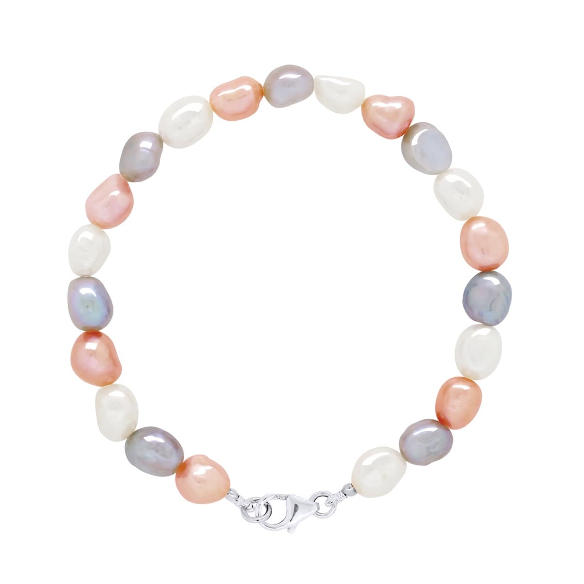 Bracelet Véritables Perles de Culture d'Eau Douce Baroques 6-7 mm — Argent 925 Millièmes — 18 cm 1