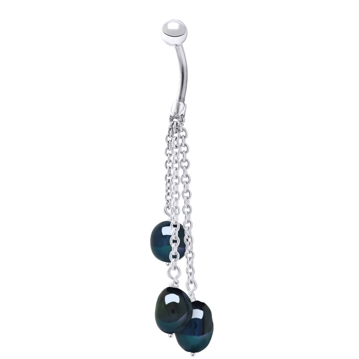 Piercing Véritables Perles de Culture d'Eau Douce Baroques 6-7 mm — Argent 925 Millièmes Rhodié 1