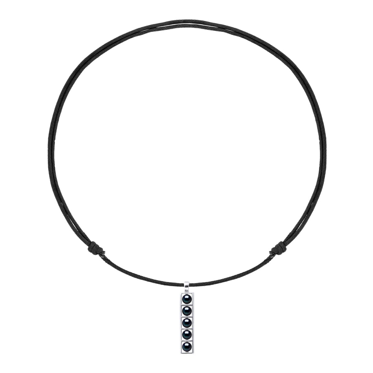 Collier Véritables Perles d'Eau Douce Boutons 5-6 mm — Argent 925 Millièmes Rhodié — 50 cm — Homme 2