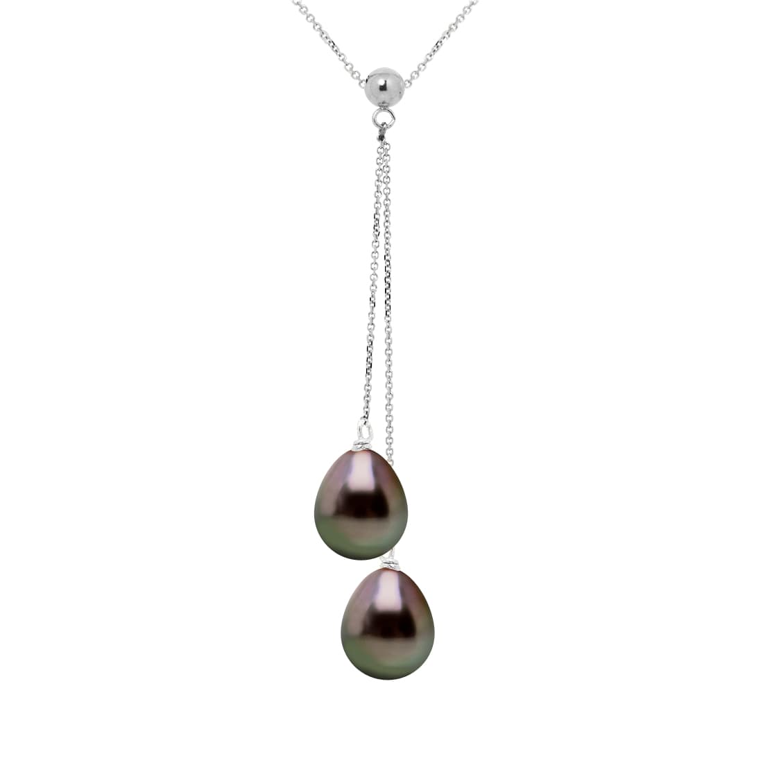 Collier Véritables Perles de Tahiti — Or Blanc 375 Millièmes — 42 cm 1