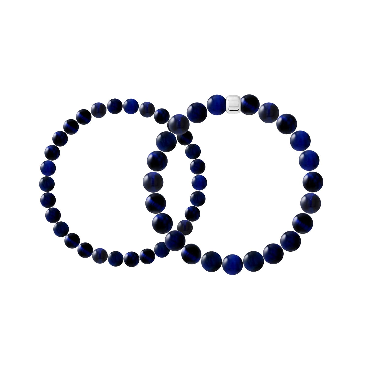 Ensemble de 2 Bracelets — Argent 925 Millièmes Rhodié — 19 cm — Homme 1