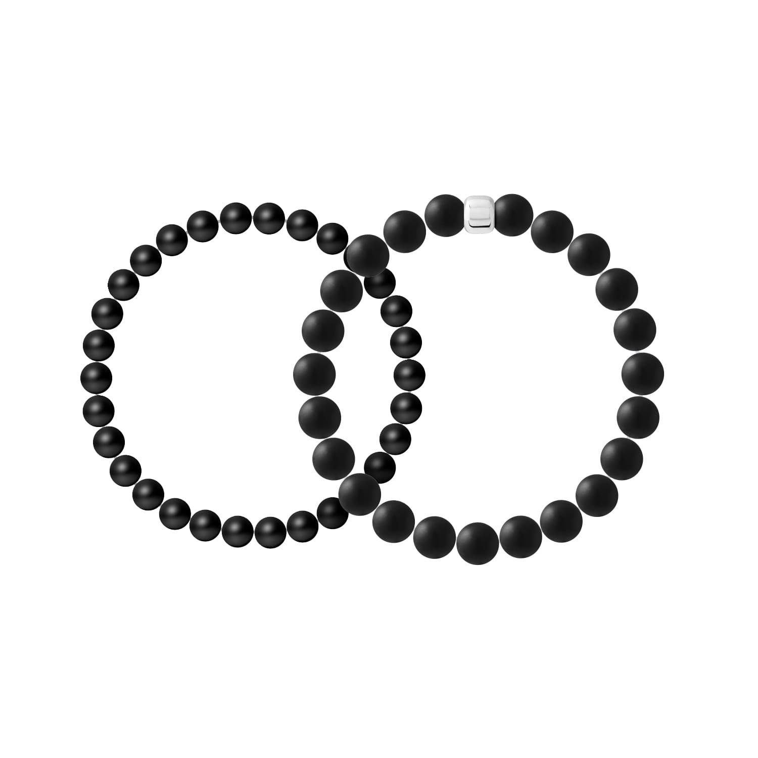Ensemble de 2 Bracelets — Argent 925 Millièmes Rhodié — 19 cm — Homme 1