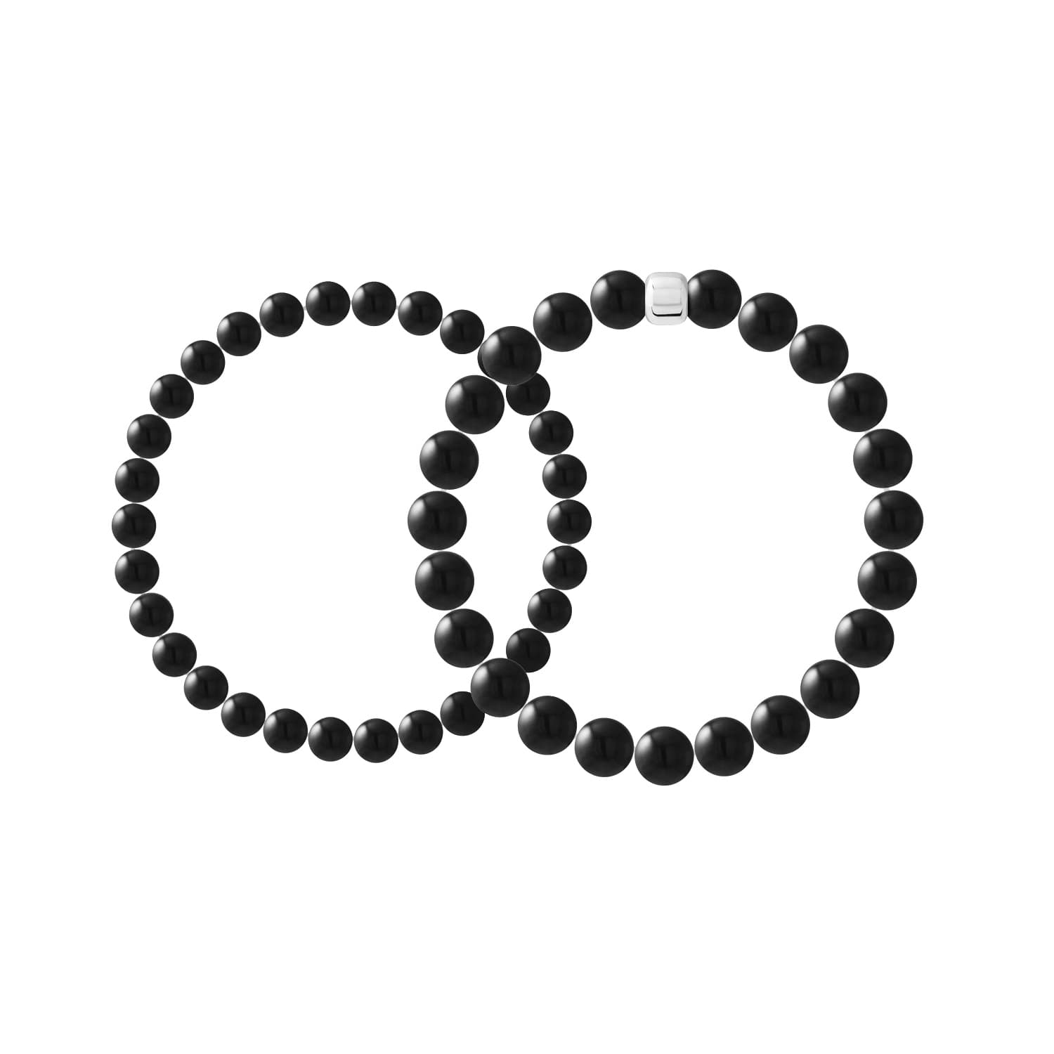 Ensemble de 2 Bracelets — Argent 925 Millièmes Rhodié — 22 cm — Homme 1