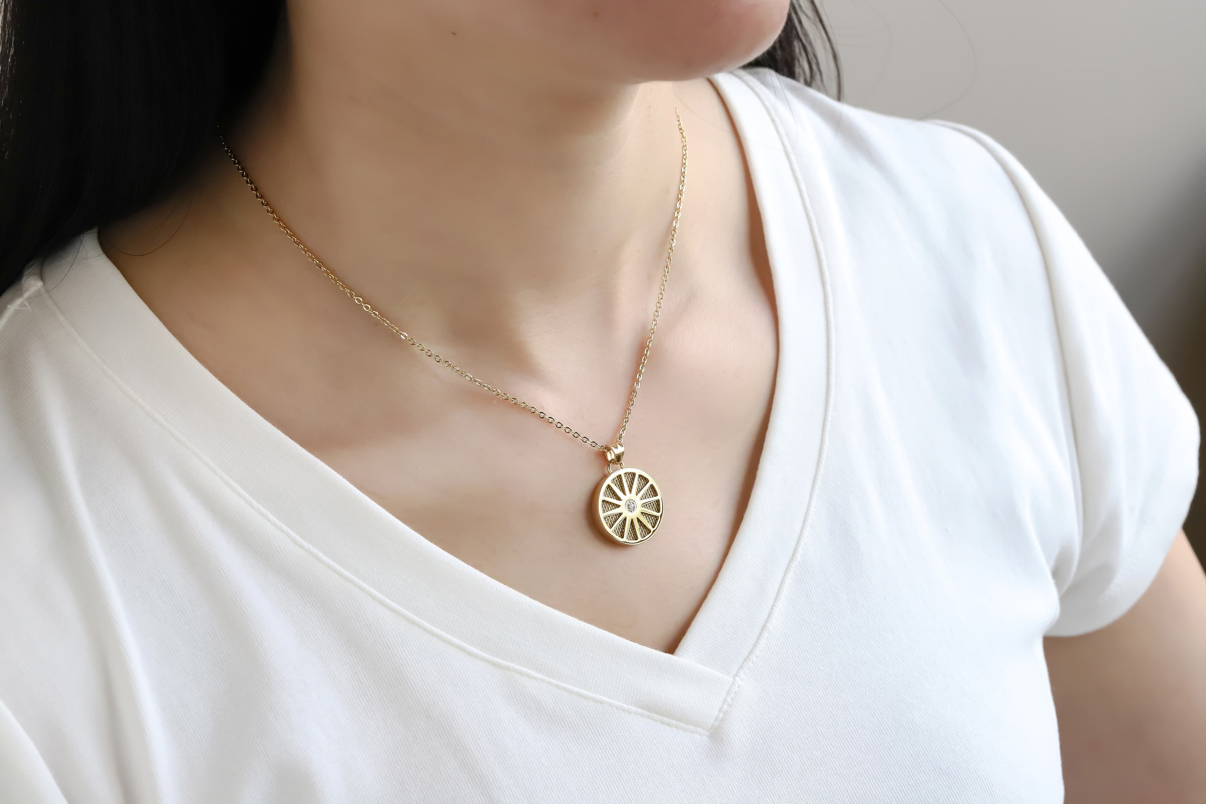 Collier Bellarose Perfume — Zirconium Rond 6