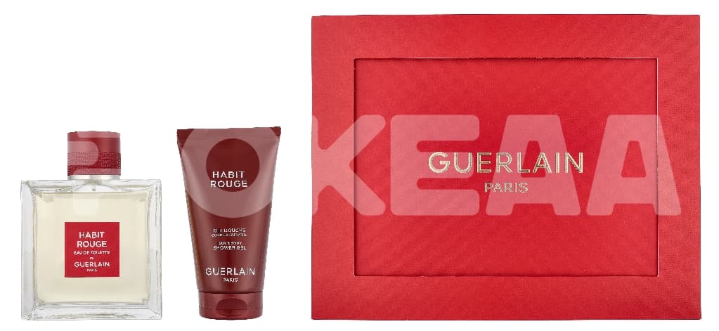 Guerlain Habit Rouge Giftset 175ml - Edt Spray 100ml/Shower Gel 75ml 1