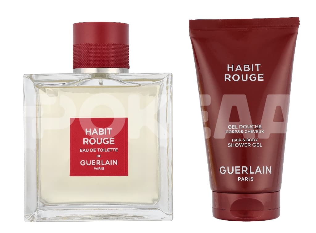 Guerlain Habit Rouge Giftset 175ml - Edt Spray 100ml/Shower Gel 75ml 2