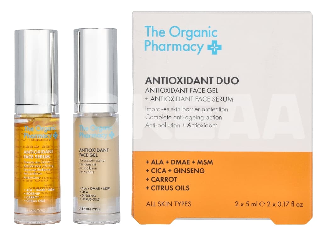 The Organic Pharmacy Antioxidant Mini Set 10ml - Antioxidant Face Gel 5ml/Antioxidant Face Serum 5ml 1