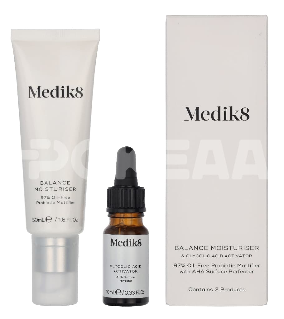 Medik8 Balance Moisturiser & Glycolic Acid Activator 60ml - Balance Moisturise 50ml/Glycolic Acid Activator 10ml 1