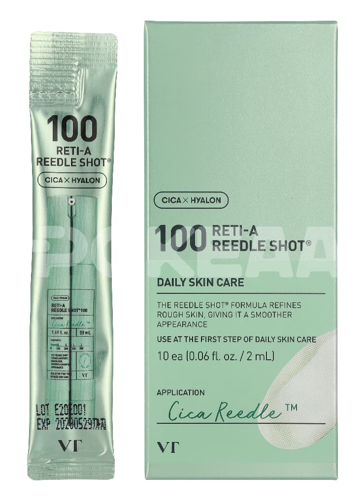 VT Cosmetics 100 Cica Reti-A Reedle Shot 20ml - 2ml x 10 pieces 1