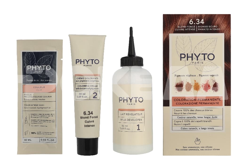 Phyto Phytocolor Permanent Color 110ml - #6.34 Intense Dark Copper Blonde 1