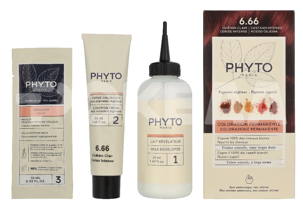 Phyto Phytocolor Permanent Color 110ml - #6.66 Intense Cherry Red Brown 1