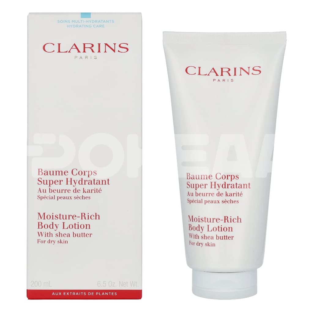 Clarins Moisture-Rich Body Lotion 200ml - With Shea Butter - For Dry Skin 1
