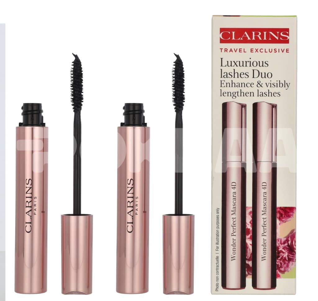Clarins Luxurious Lashes Duo Mascara Set 16ml - 2x8ml - Wonder Perfect 4D 1