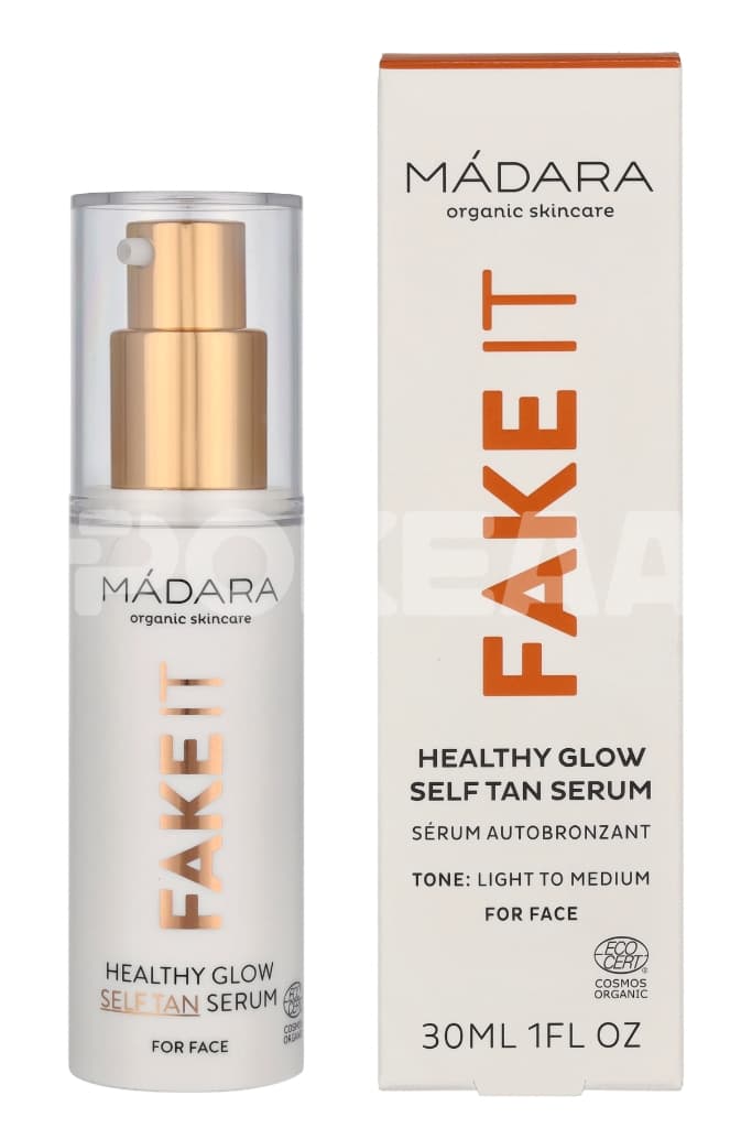 Madara Fake It Healthy Glow Self Tan Serum 30ml - Light To Medium, All Skin Types 1