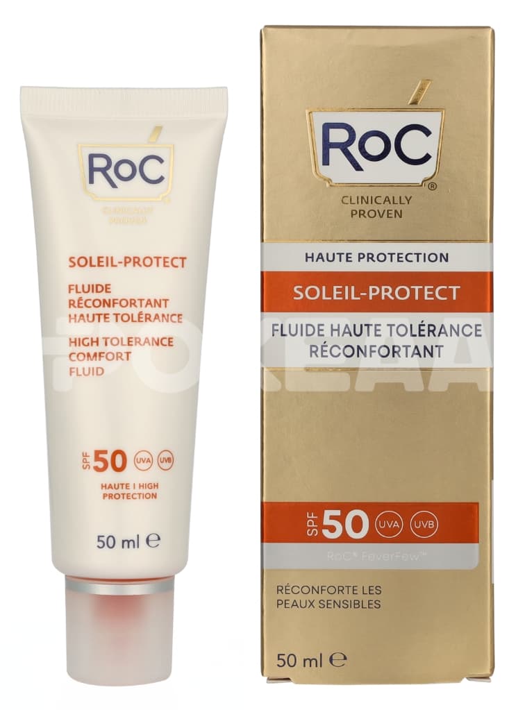 RoC Soleil-Protect High Tolerance Fluid SPF50+ 50ml - Comforts Sensitive Skin 1