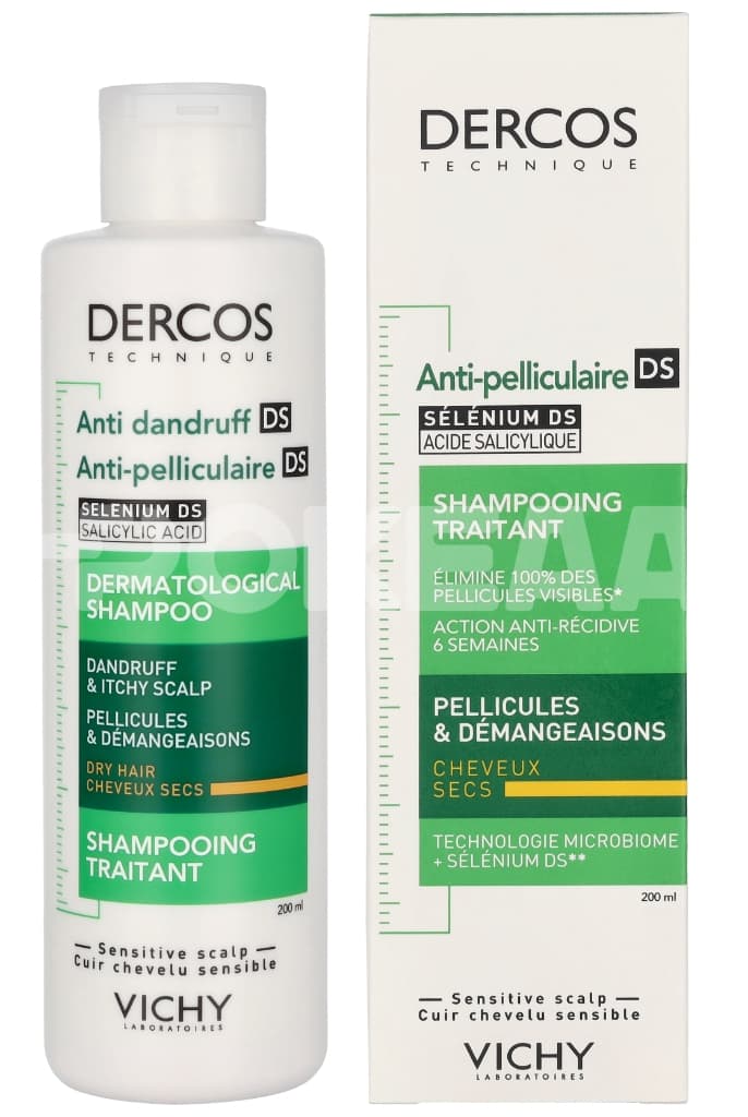 Vichy Dercos Anti-Dandruff Treatment Shampoo 200ml - Dry And Dandruff Hair 1