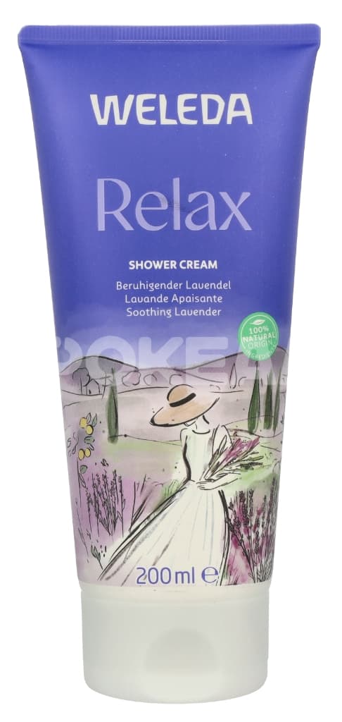 Weleda Aroma Relax Shower Cream 200ml - Comforting Creamy Body Wash, Lavender + Bergamot + Vetiver 1