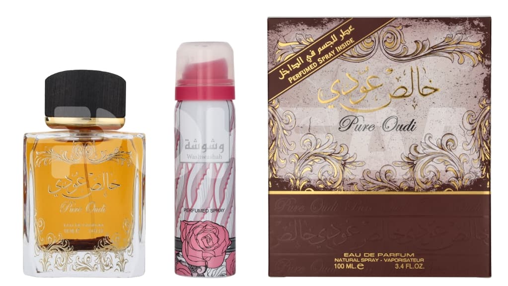 Lattafa Pure Oudi Giftset 150ml - Edp Spray 100ml/Deo Spray 50ml 1