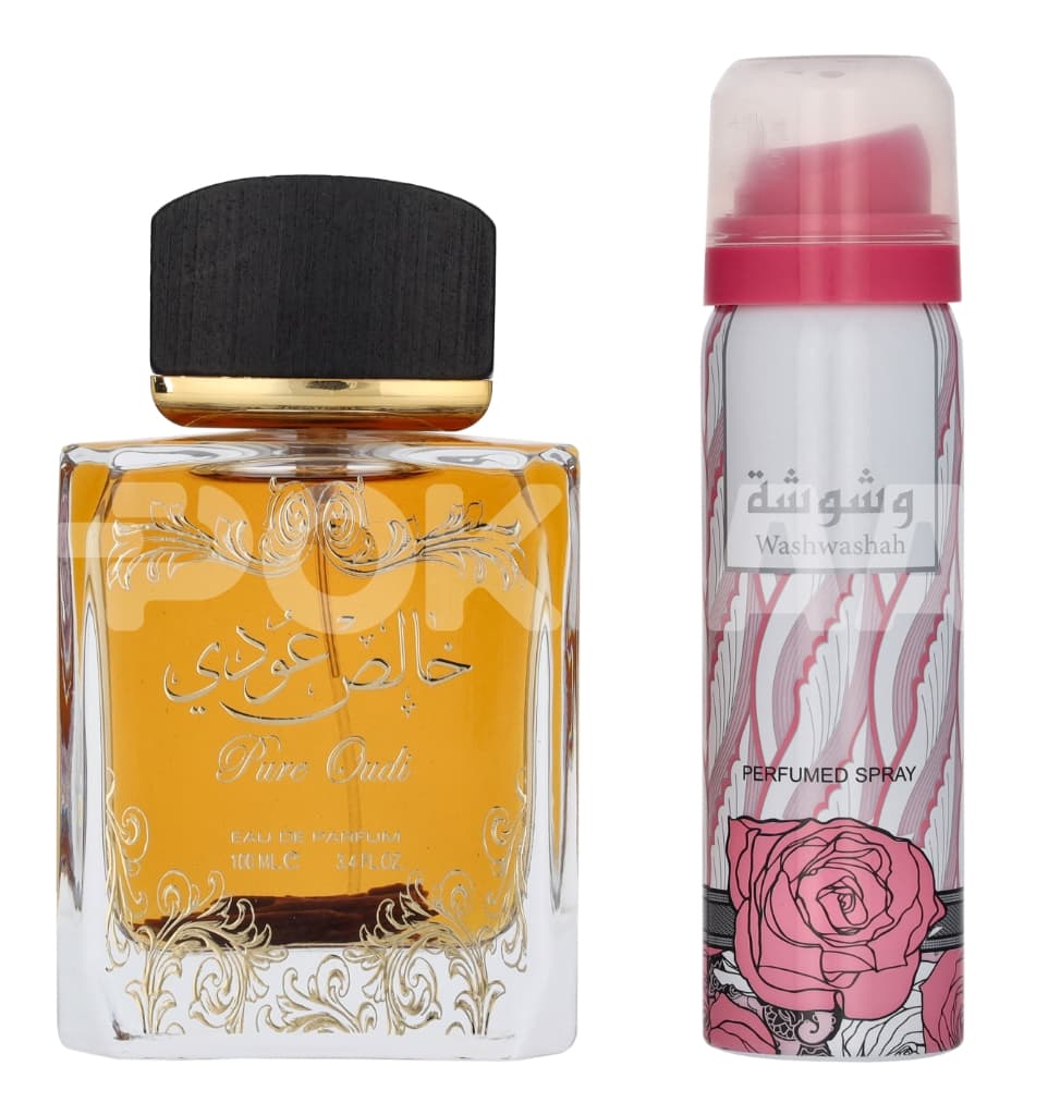 Lattafa Pure Oudi Giftset 150ml - Edp Spray 100ml/Deo Spray 50ml 2