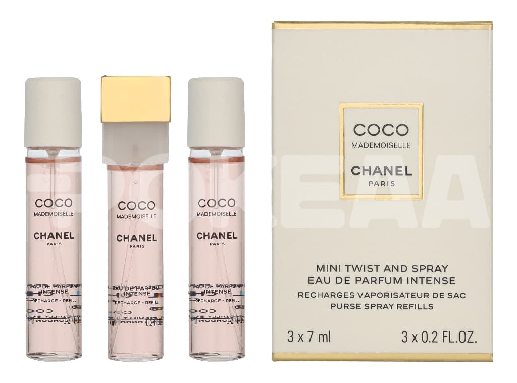 Chanel Coco Mademoiselle Intense Giftset 21ml - 3x Edp Spray Refill 7ml - Twist and Spray 1