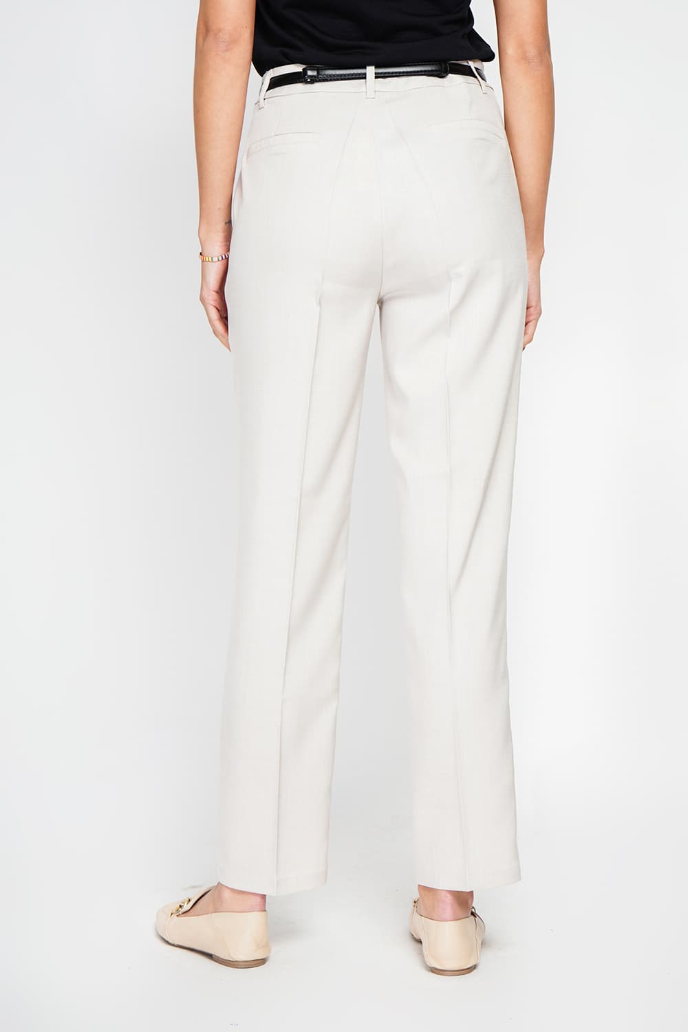 Pantalon taille mi-haute poches sur le devant 3