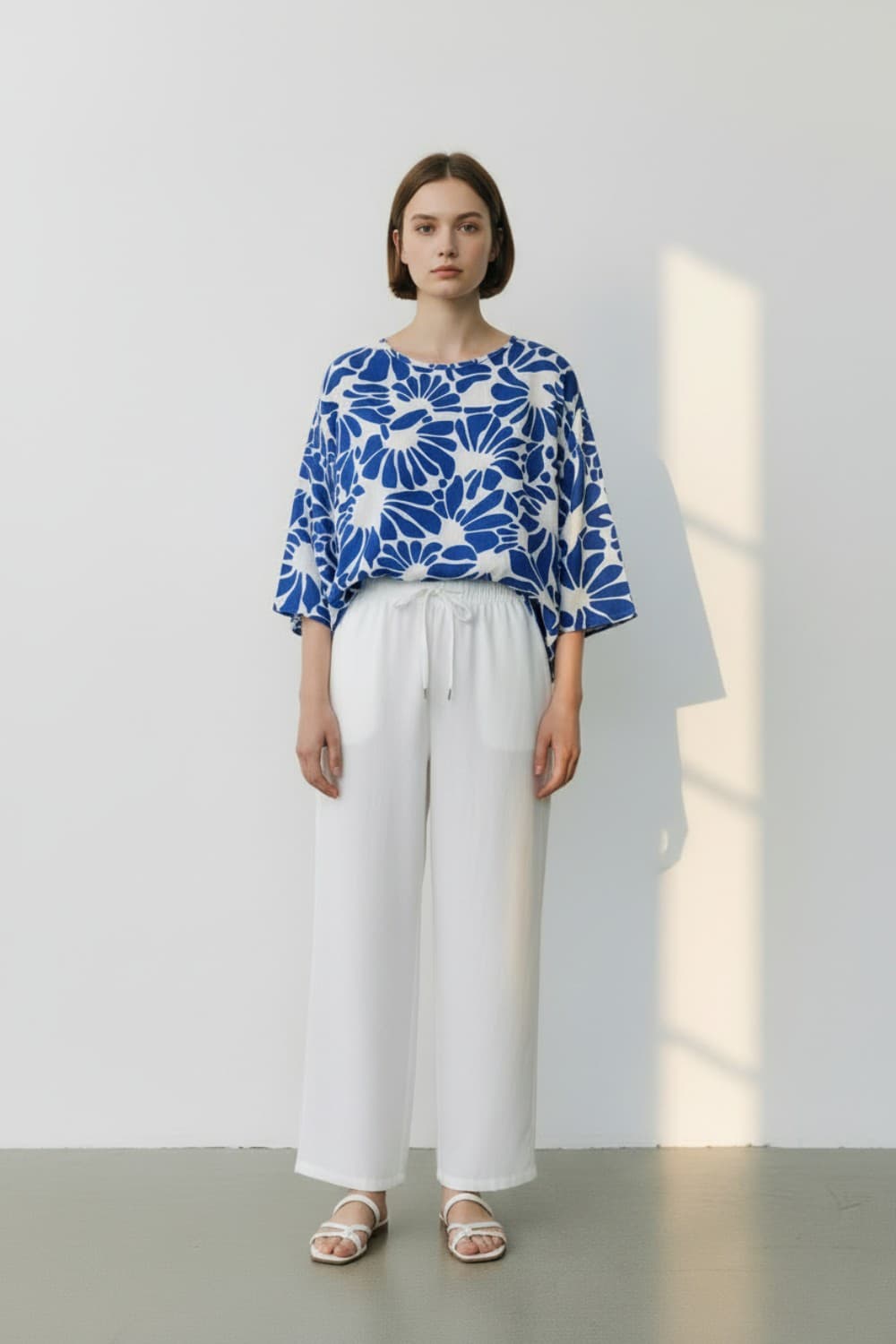 Pantalon taille haute avec cordons de serrage avec poches 2