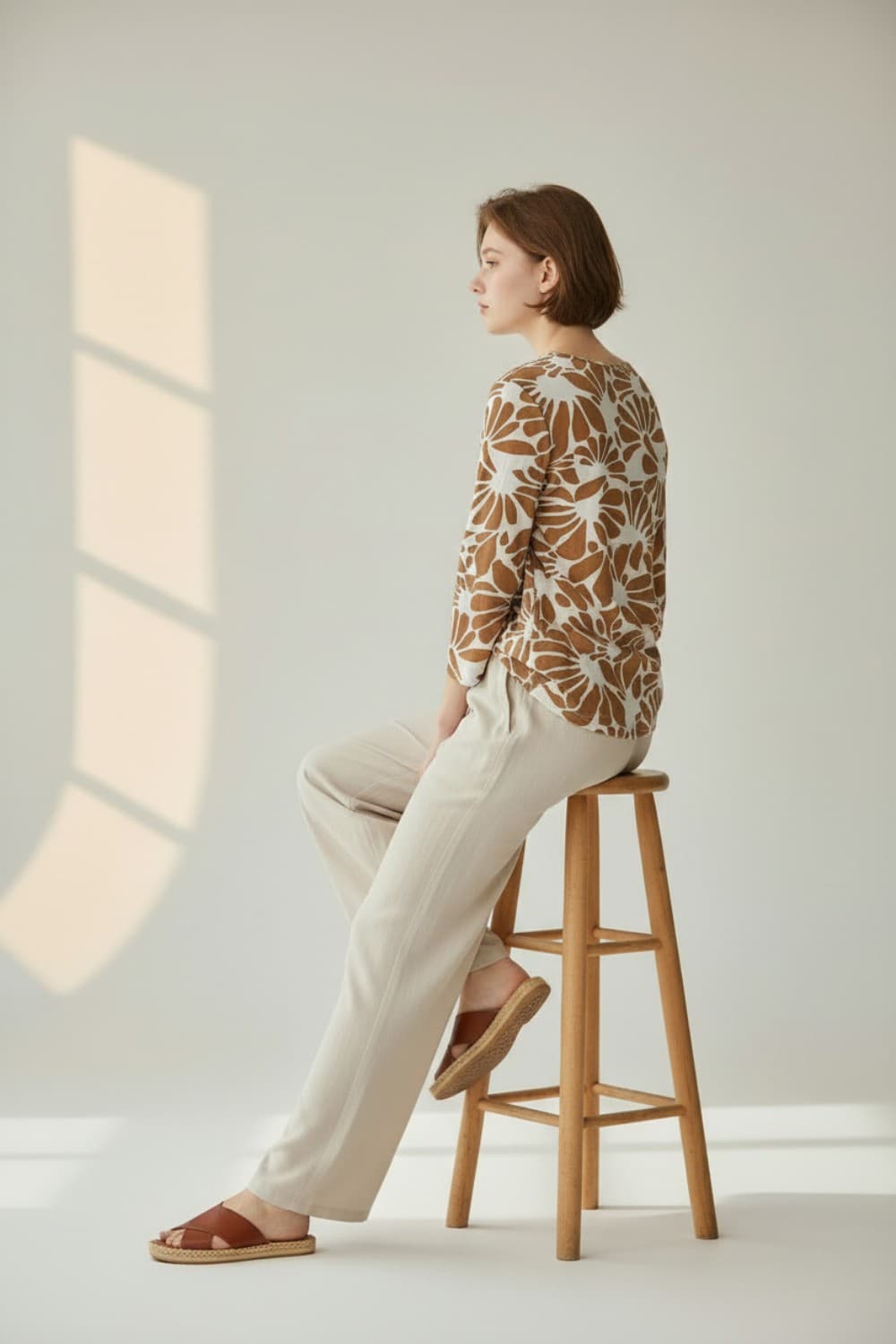 Pantalon taille haute avec cordons de serrage avec poches 12