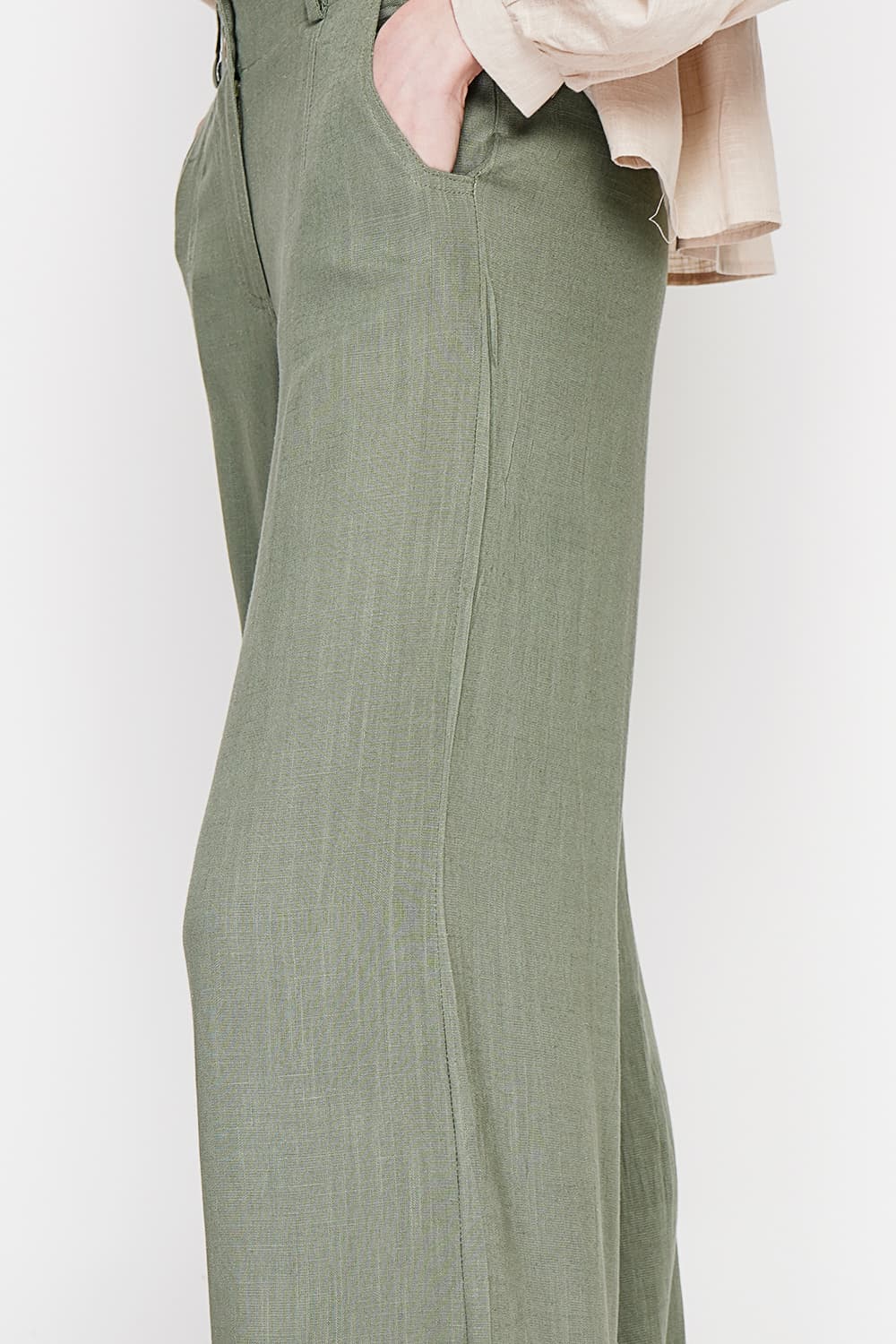 Pantalon ample Taille élastique à l'arrière avec poche plaquée 3