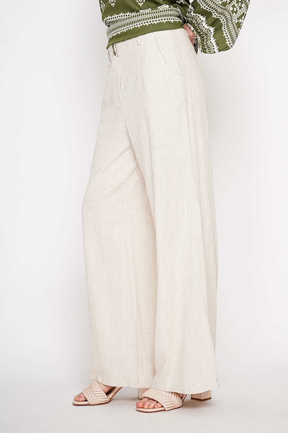 Pantalon ample Taille élastique à l'arrière avec poche plaquée 6