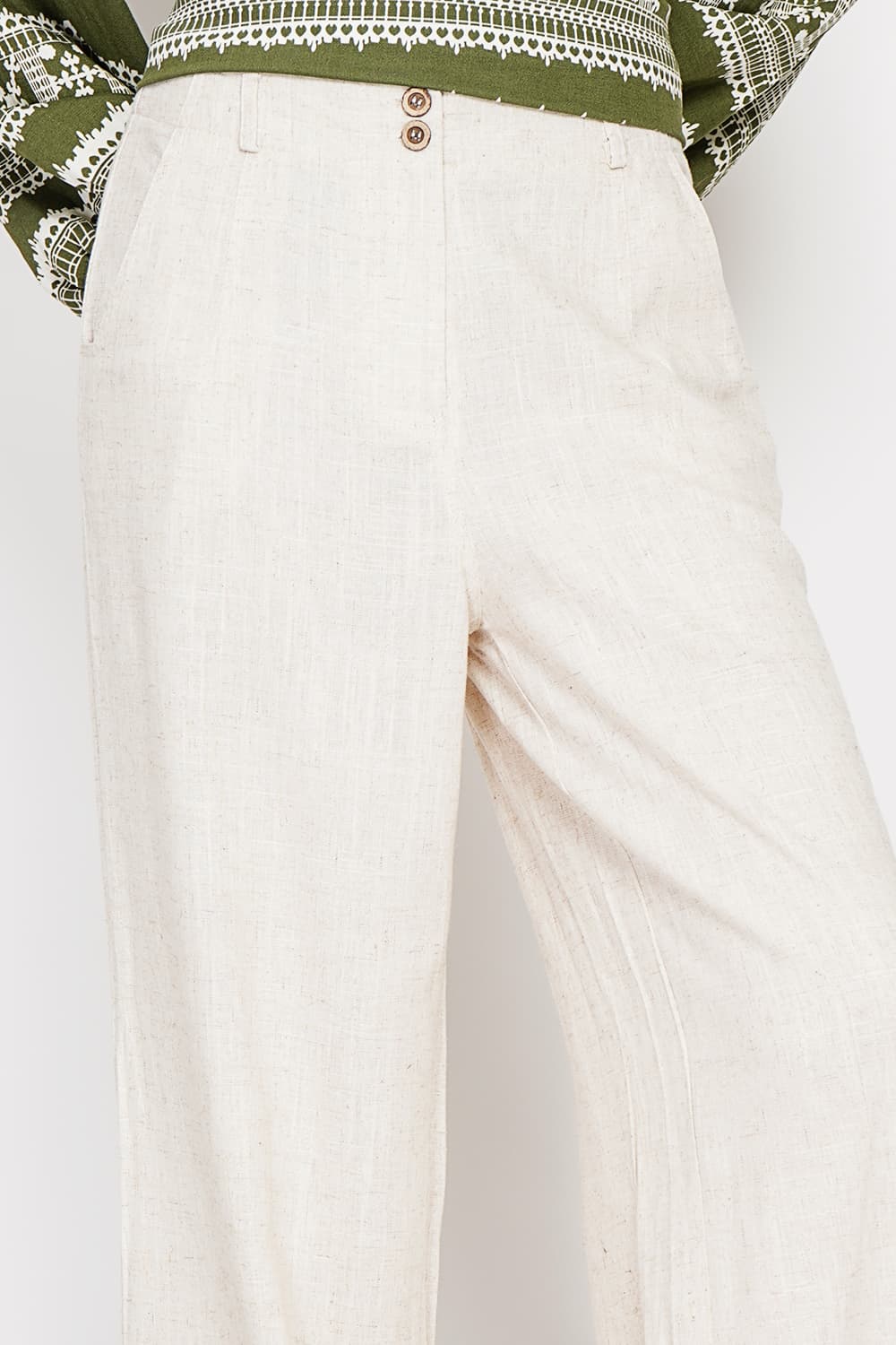 Pantalon ample Taille élastique à l'arrière avec poche plaquée 8
