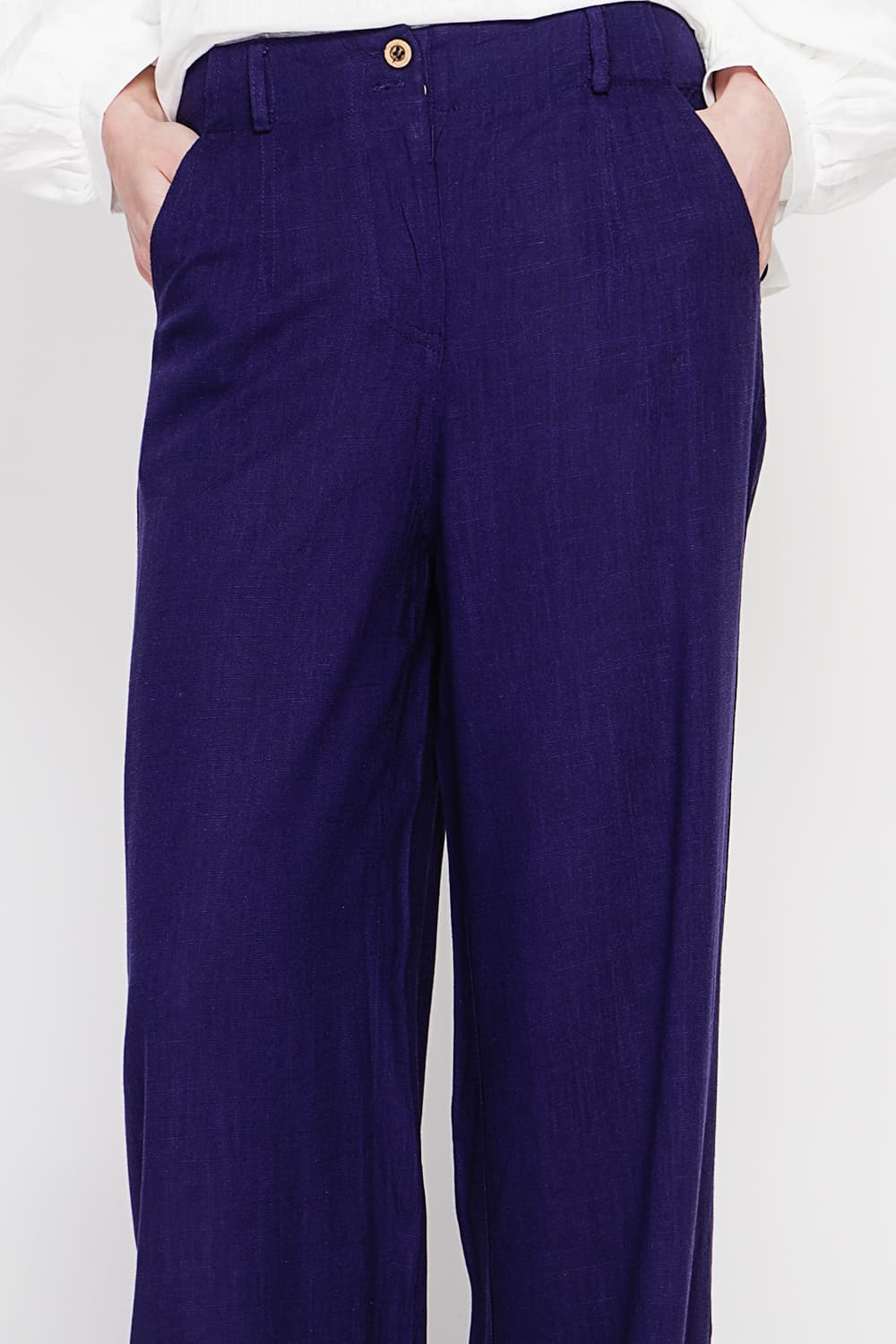 Pantalon ample Taille élastique à l'arrière avec poche plaquée 11