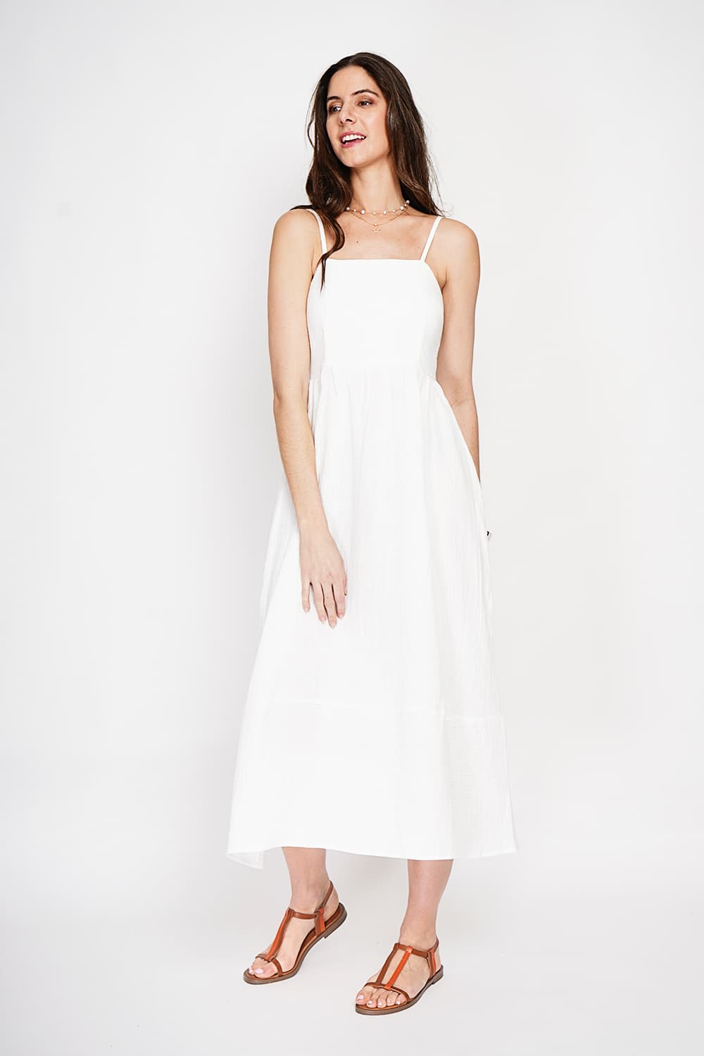 Robe Longue d'Été à Bretelles réglable 1