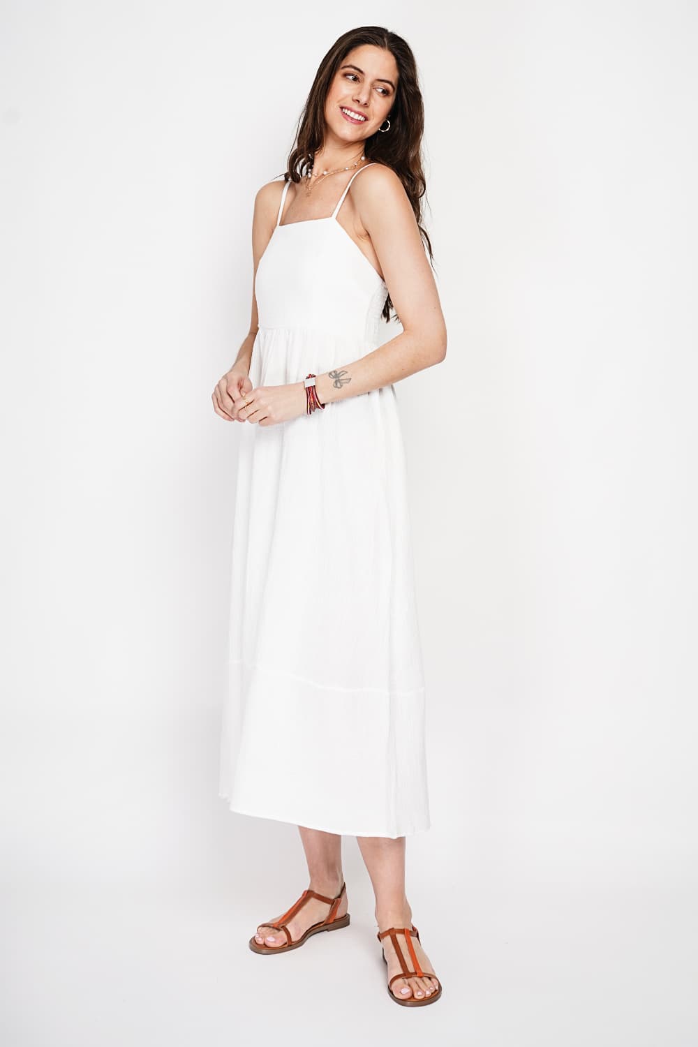 Robe Longue d'Été à Bretelles réglable 17