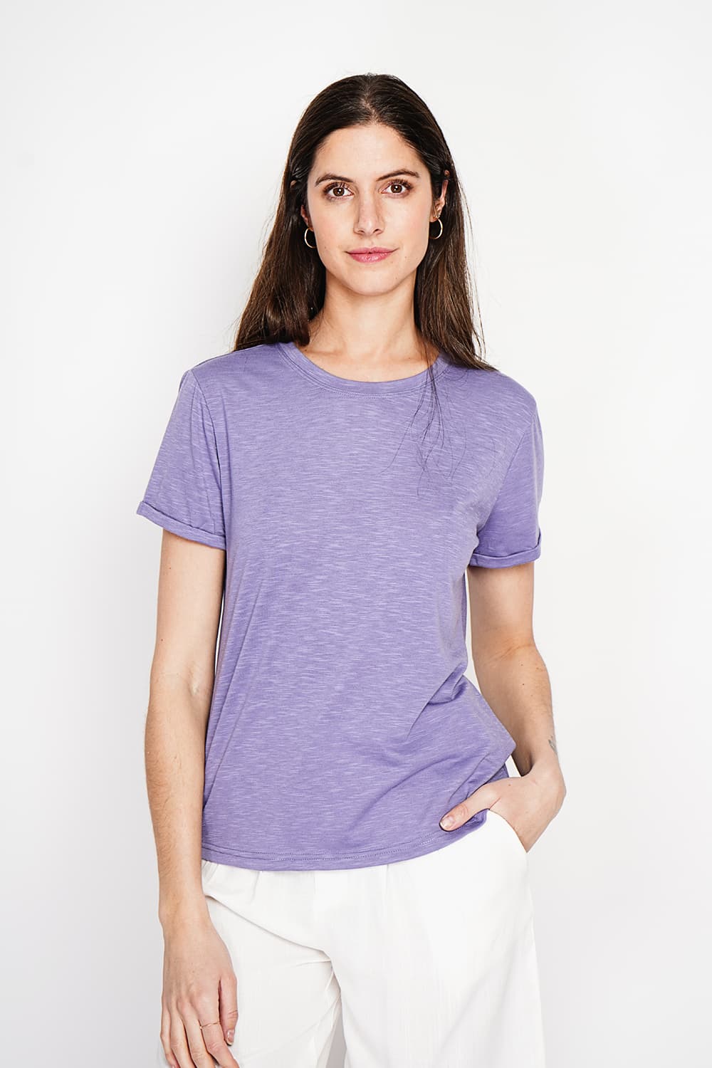 T-shirt col rond à manches courtes 9