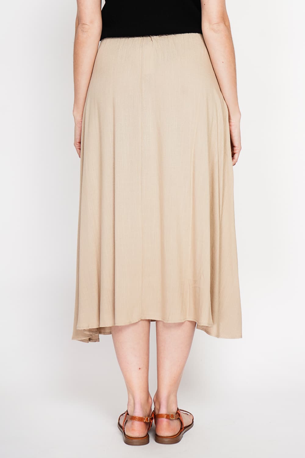 Jupe longue taille élastiquée poches latérale 6