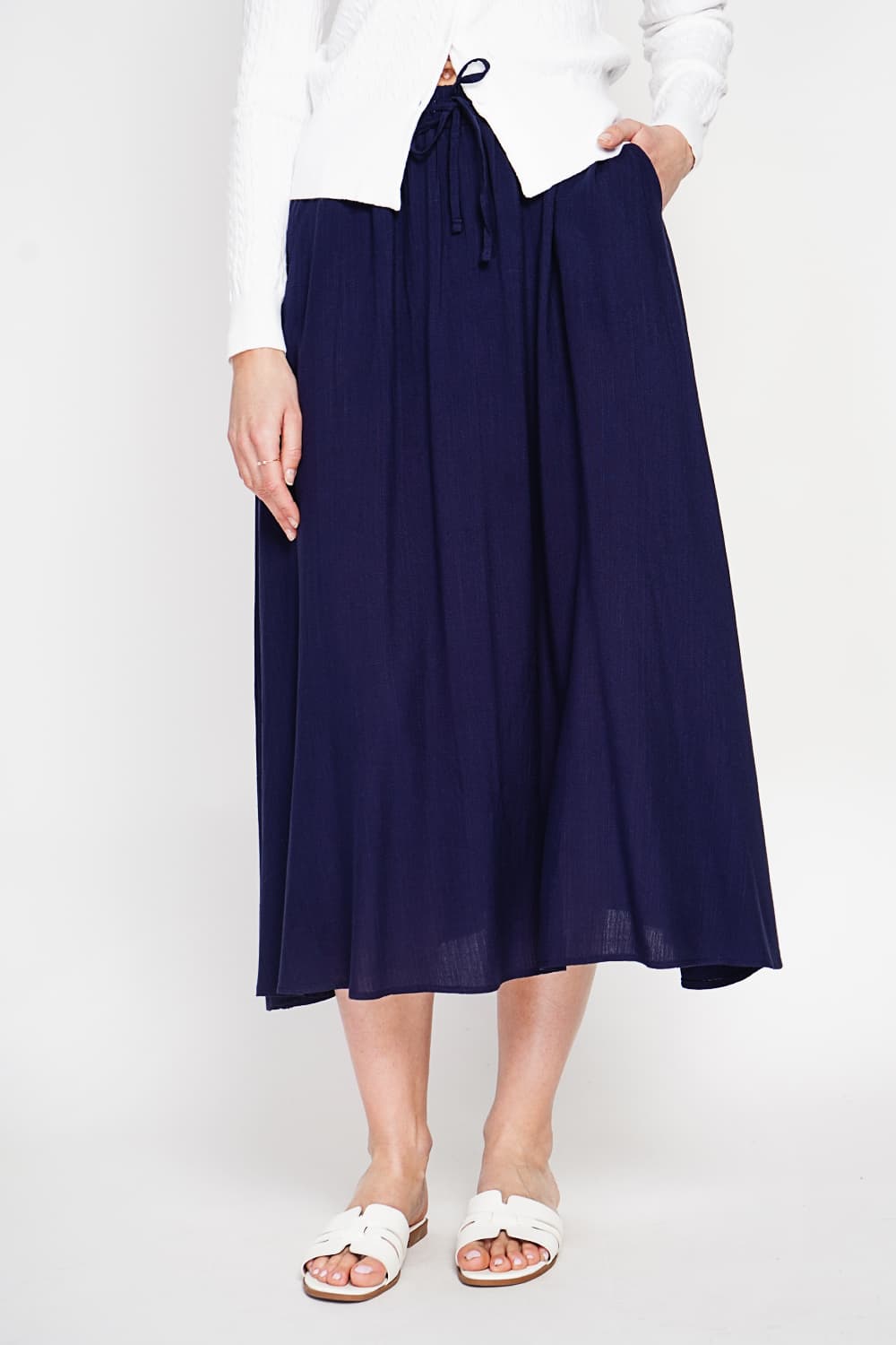 Jupe longue taille élastiquée poches latérale 15