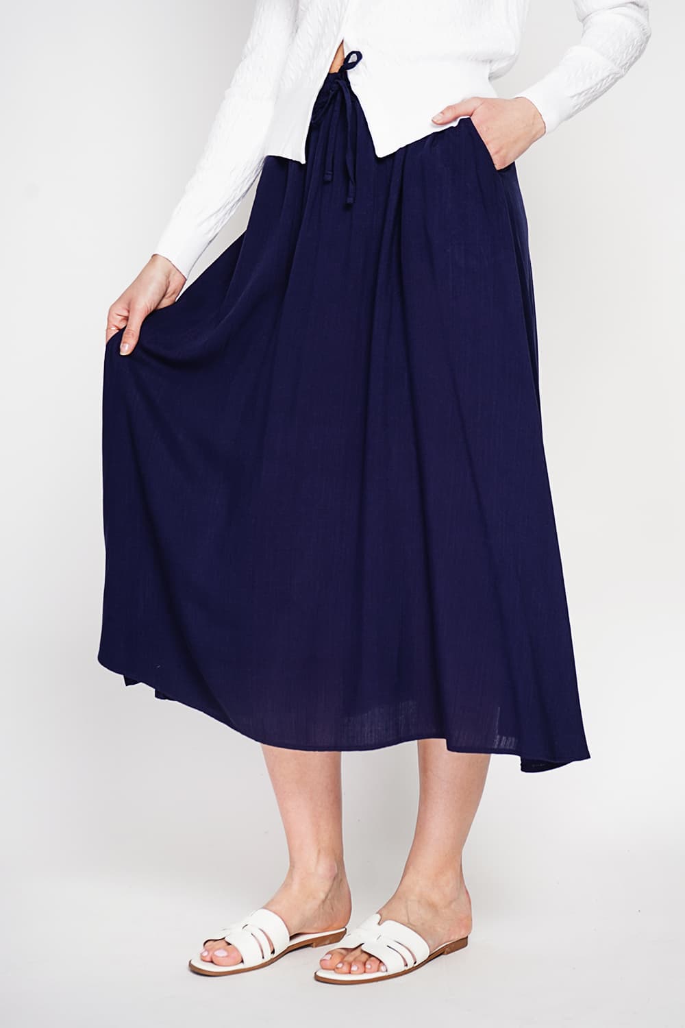 Jupe longue taille élastiquée poches latérale 16