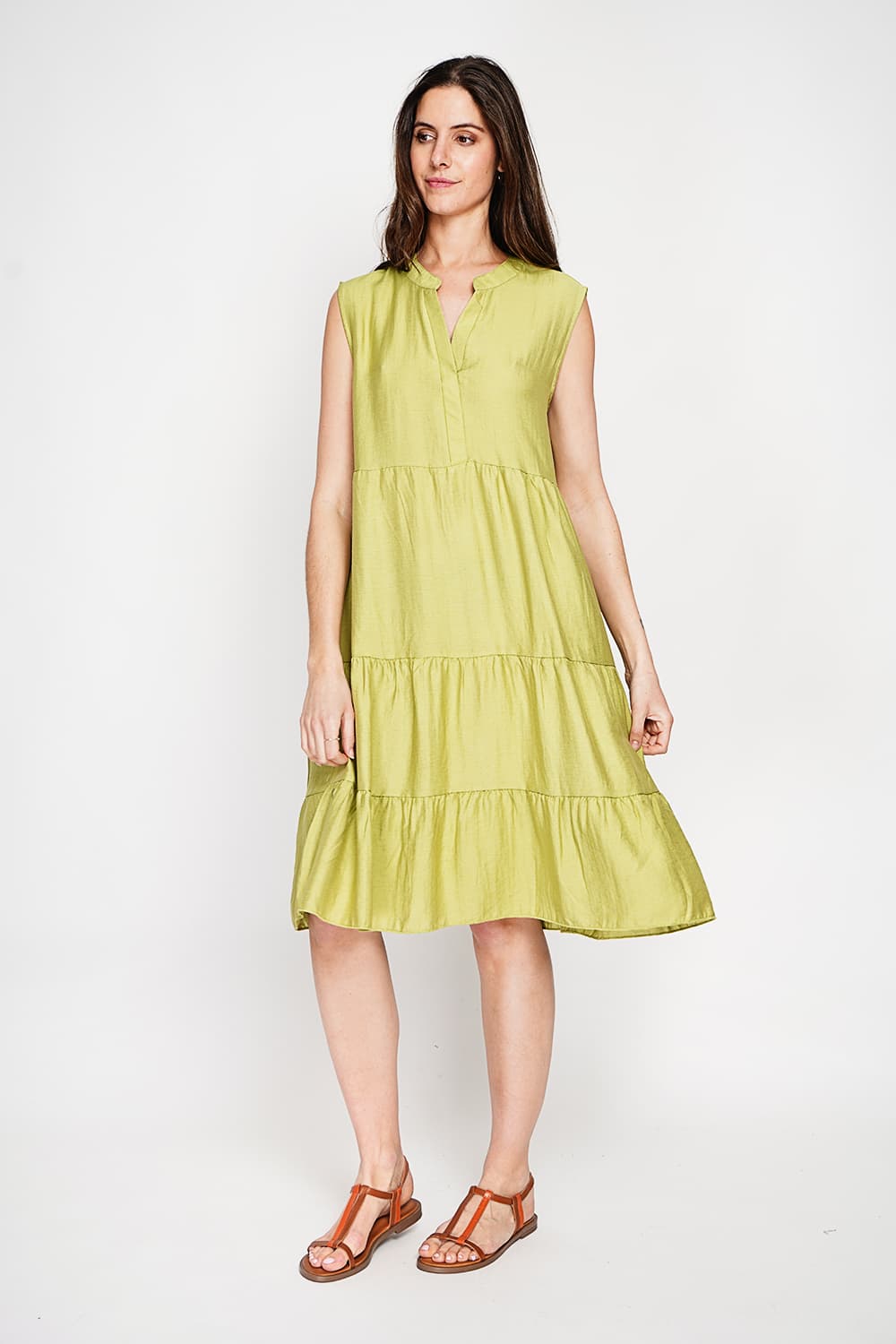 Robe col tunisien gaufrée à étages S/M 1