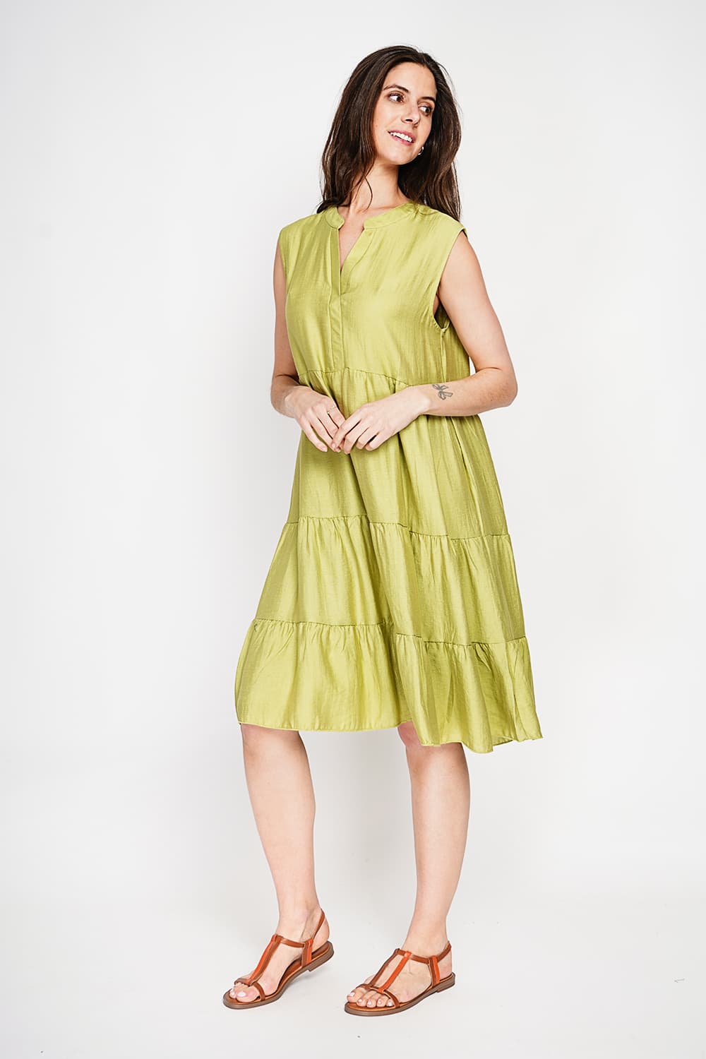 Robe col tunisien gaufrée à étages S/M 2
