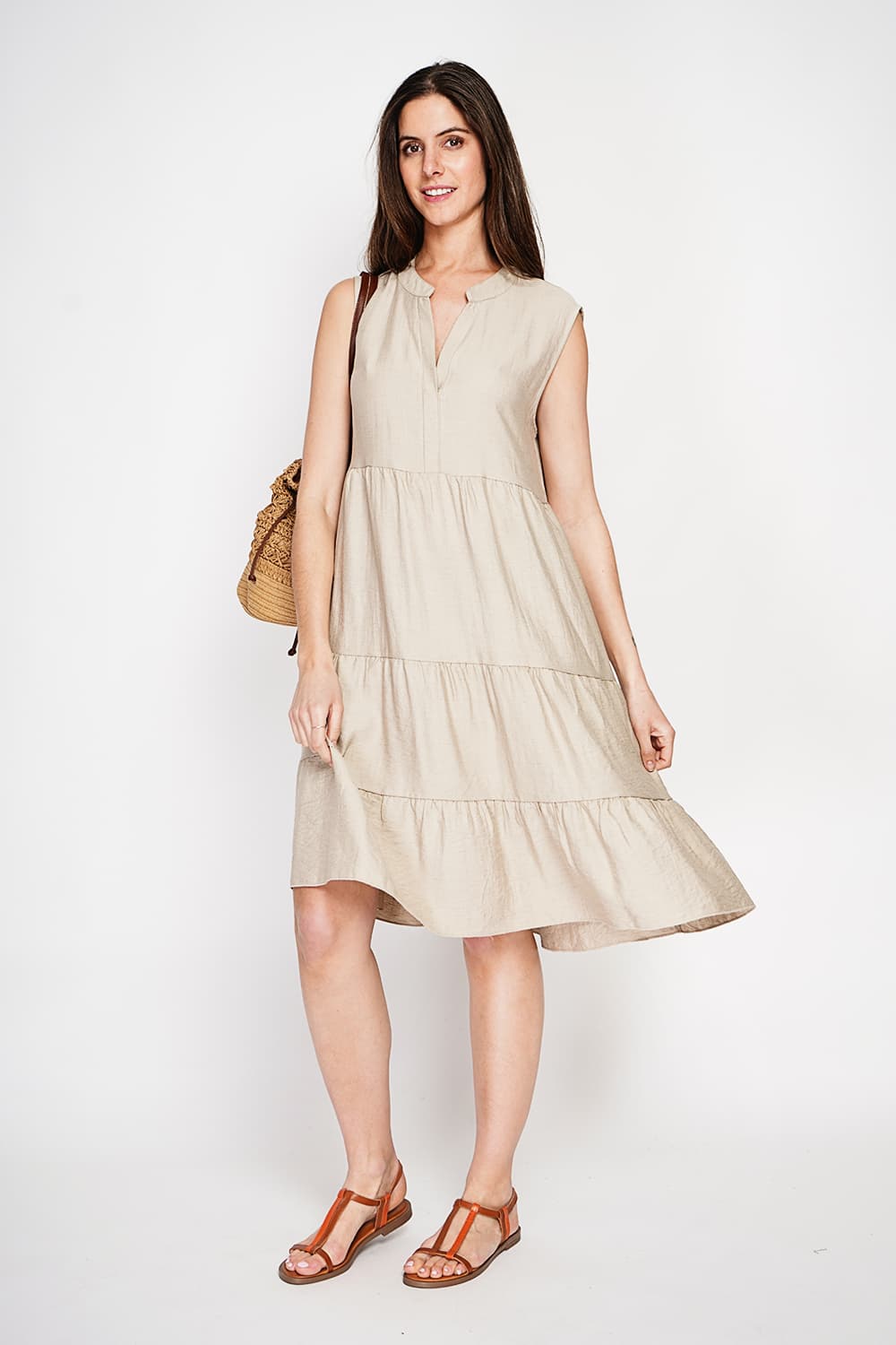 Robe col tunisien gaufrée à étages S/M 5