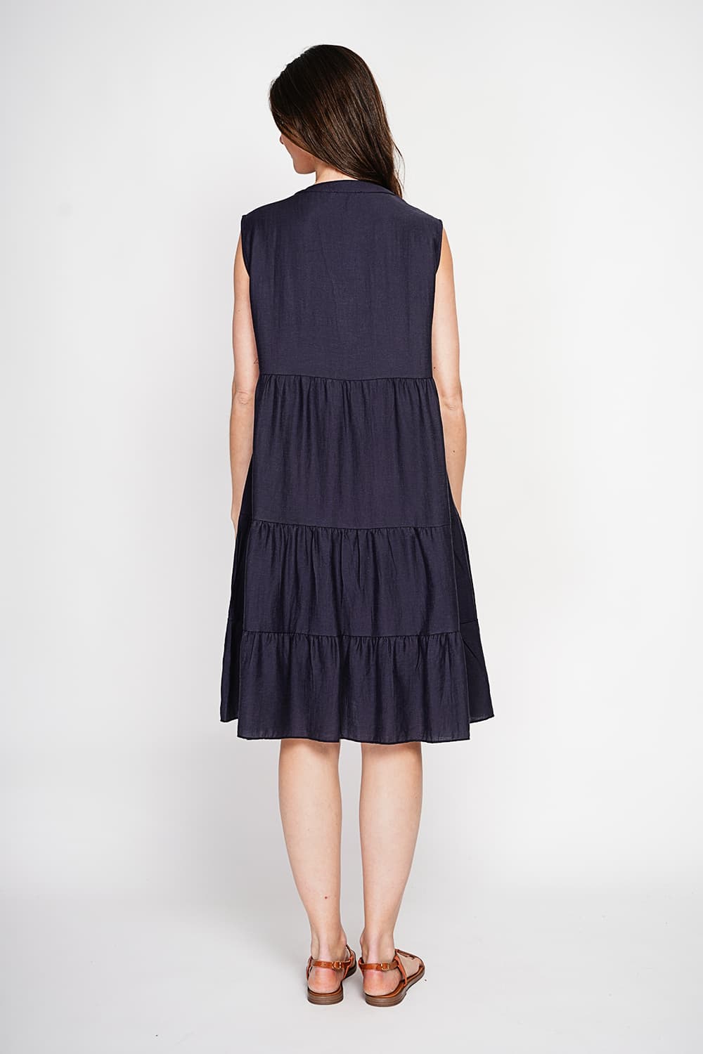 Robe col tunisien gaufrée à étages S/M 11