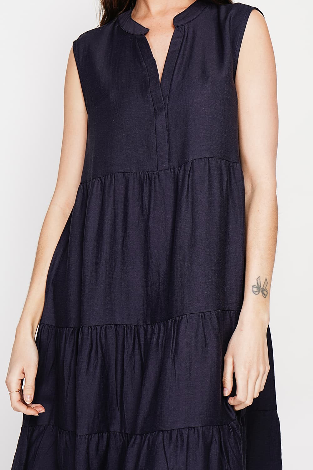 Robe col tunisien gaufrée à étages S/M 12