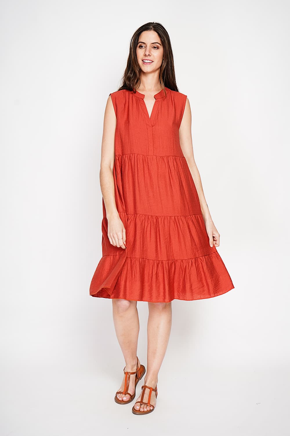 Robe col tunisien gaufrée à étages S/M 13