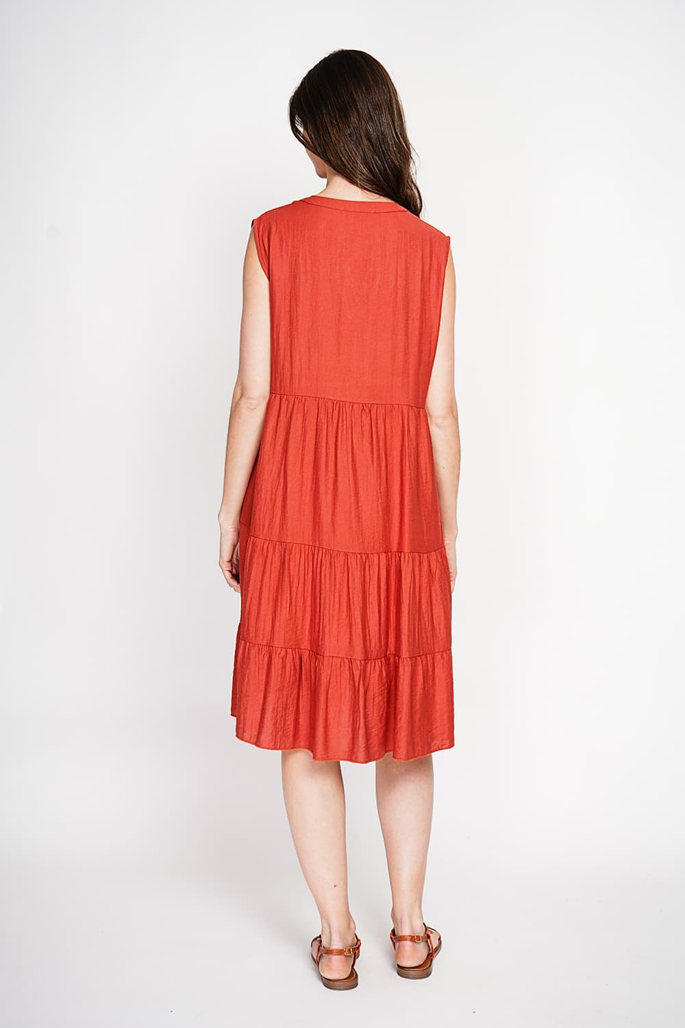 Robe col tunisien gaufrée à étages S/M 15