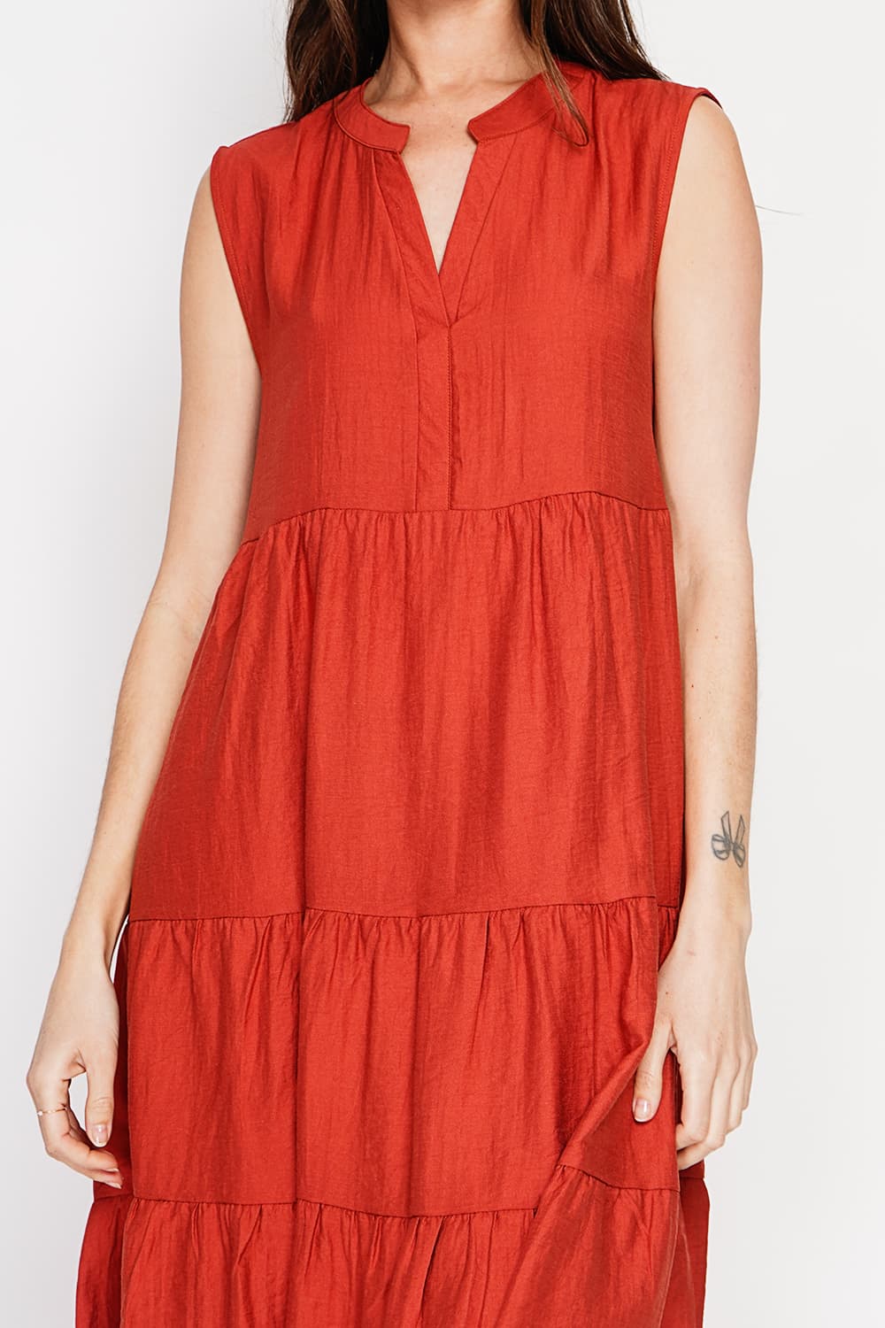 Robe col tunisien gaufrée à étages S/M 16